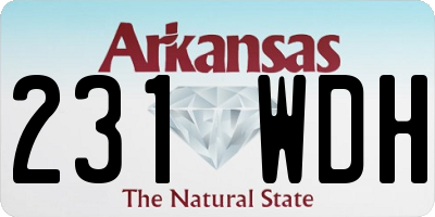 AR license plate 231WDH