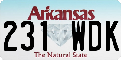 AR license plate 231WDK
