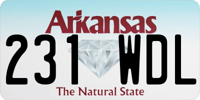 AR license plate 231WDL