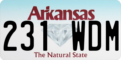 AR license plate 231WDM