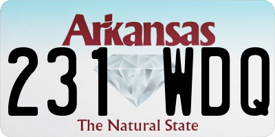 AR license plate 231WDQ