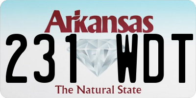 AR license plate 231WDT