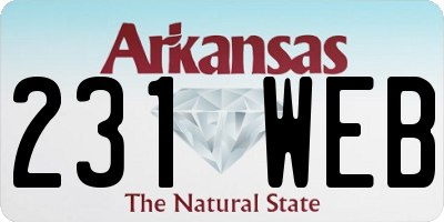 AR license plate 231WEB