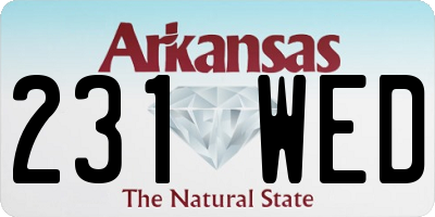 AR license plate 231WED