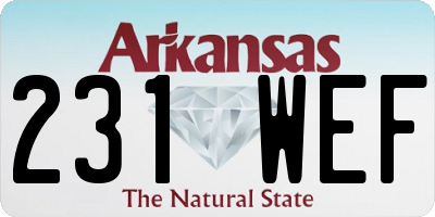 AR license plate 231WEF