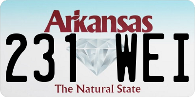 AR license plate 231WEI