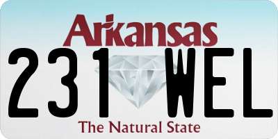 AR license plate 231WEL