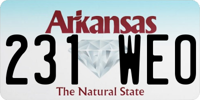 AR license plate 231WEO