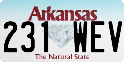 AR license plate 231WEV