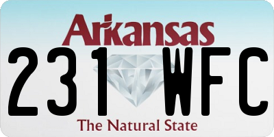 AR license plate 231WFC