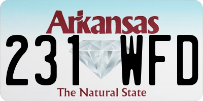 AR license plate 231WFD