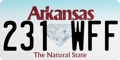 AR license plate 231WFF
