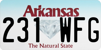 AR license plate 231WFG