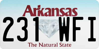 AR license plate 231WFI