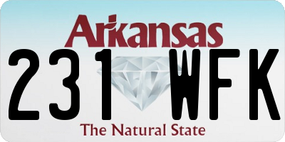 AR license plate 231WFK