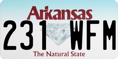 AR license plate 231WFM