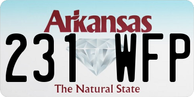AR license plate 231WFP