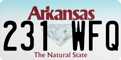 AR license plate 231WFQ