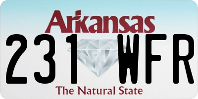 AR license plate 231WFR