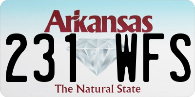 AR license plate 231WFS