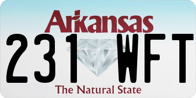 AR license plate 231WFT