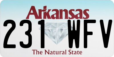 AR license plate 231WFV