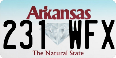 AR license plate 231WFX