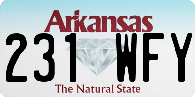 AR license plate 231WFY