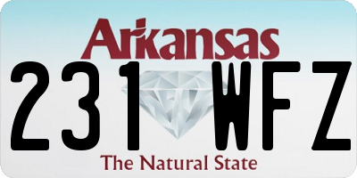AR license plate 231WFZ