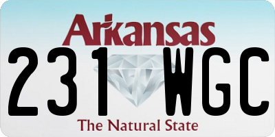 AR license plate 231WGC