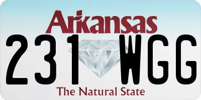 AR license plate 231WGG