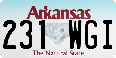 AR license plate 231WGI