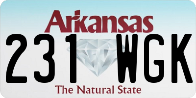 AR license plate 231WGK