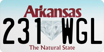 AR license plate 231WGL