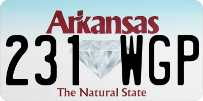 AR license plate 231WGP