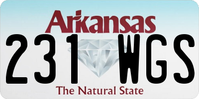 AR license plate 231WGS
