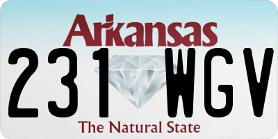 AR license plate 231WGV