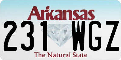 AR license plate 231WGZ