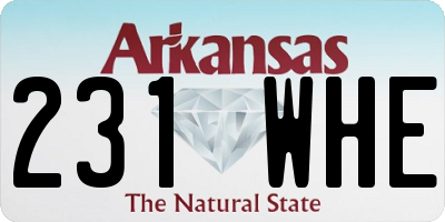AR license plate 231WHE