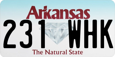 AR license plate 231WHK