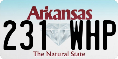 AR license plate 231WHP