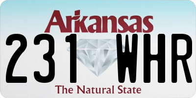AR license plate 231WHR