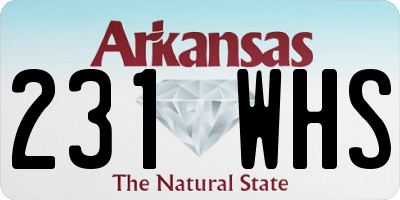 AR license plate 231WHS