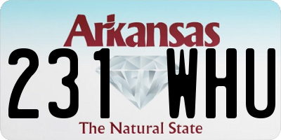 AR license plate 231WHU