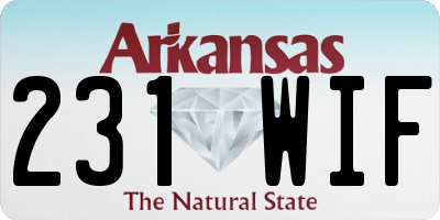 AR license plate 231WIF