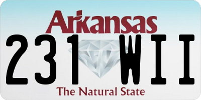 AR license plate 231WII