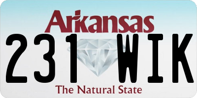AR license plate 231WIK