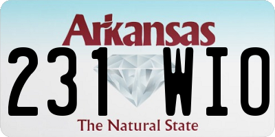 AR license plate 231WIO