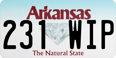 AR license plate 231WIP
