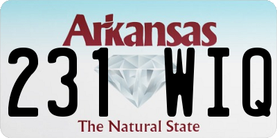 AR license plate 231WIQ